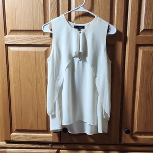 Banana Republic Cream Sleeveless Blouse